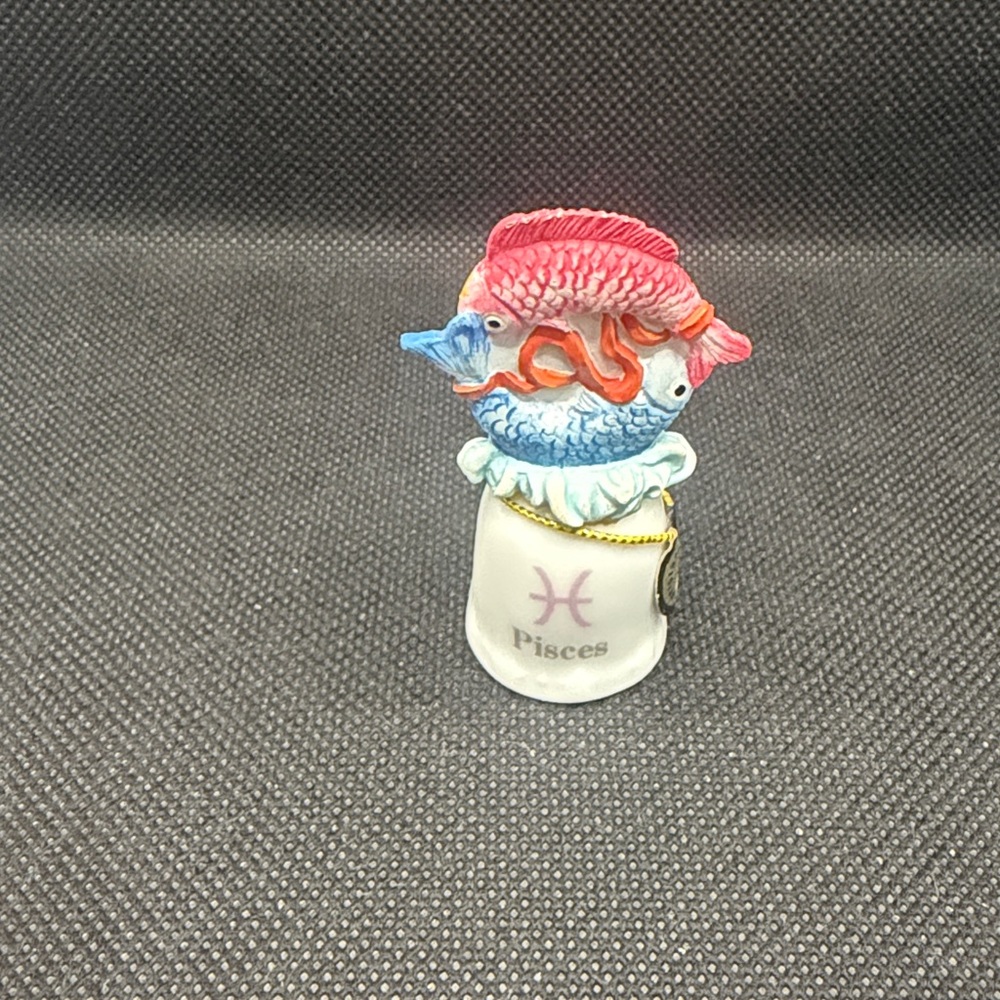 Vintage Enesco Pisces Miniature Trinket